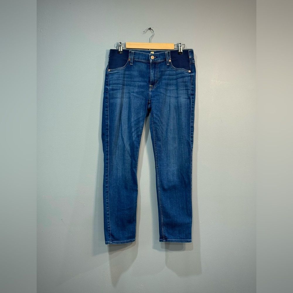 SALE! 7FAM Maternity Stretch Panel Josefina Jeans Size 28 EUC